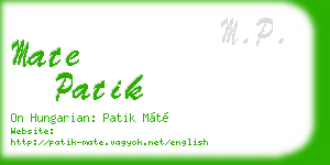 mate patik business card