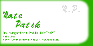 mate patik business card